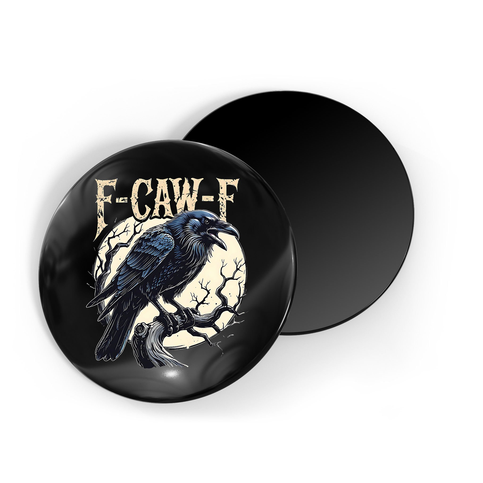 F-CAW-F Raven Funny Crow Pun Retro Gothic Aesthetic  Magnet