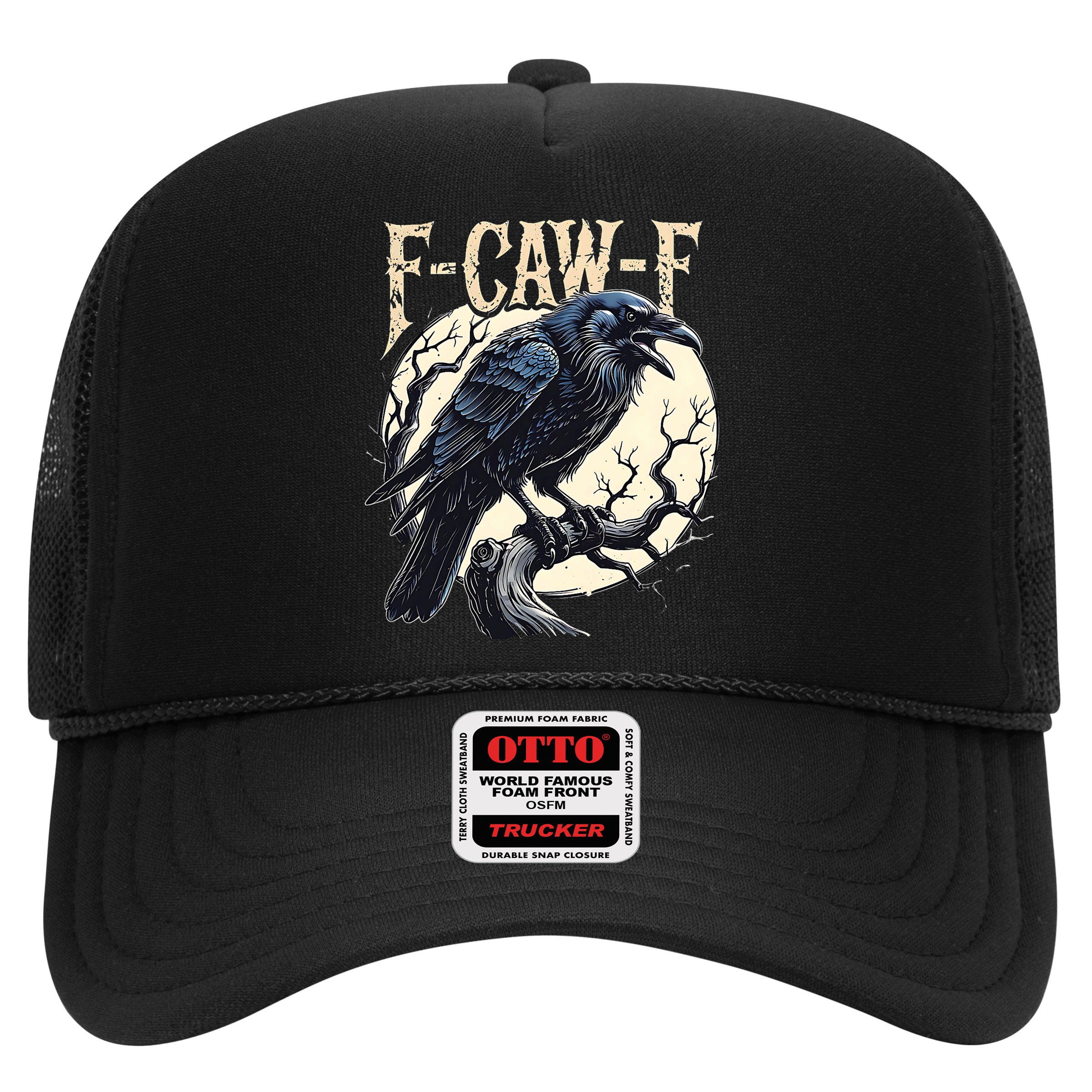 F-CAW-F Raven Funny Crow Pun Retro Gothic Aesthetic  Hat