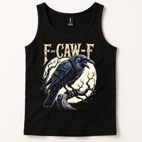 F-CAW-F Raven Funny Crow Pun Retro Gothic Aesthetic  Tank Top