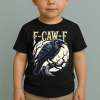 F-CAW-F Raven Funny Crow Pun Retro Gothic Aesthetic  Toddler T-Shirt