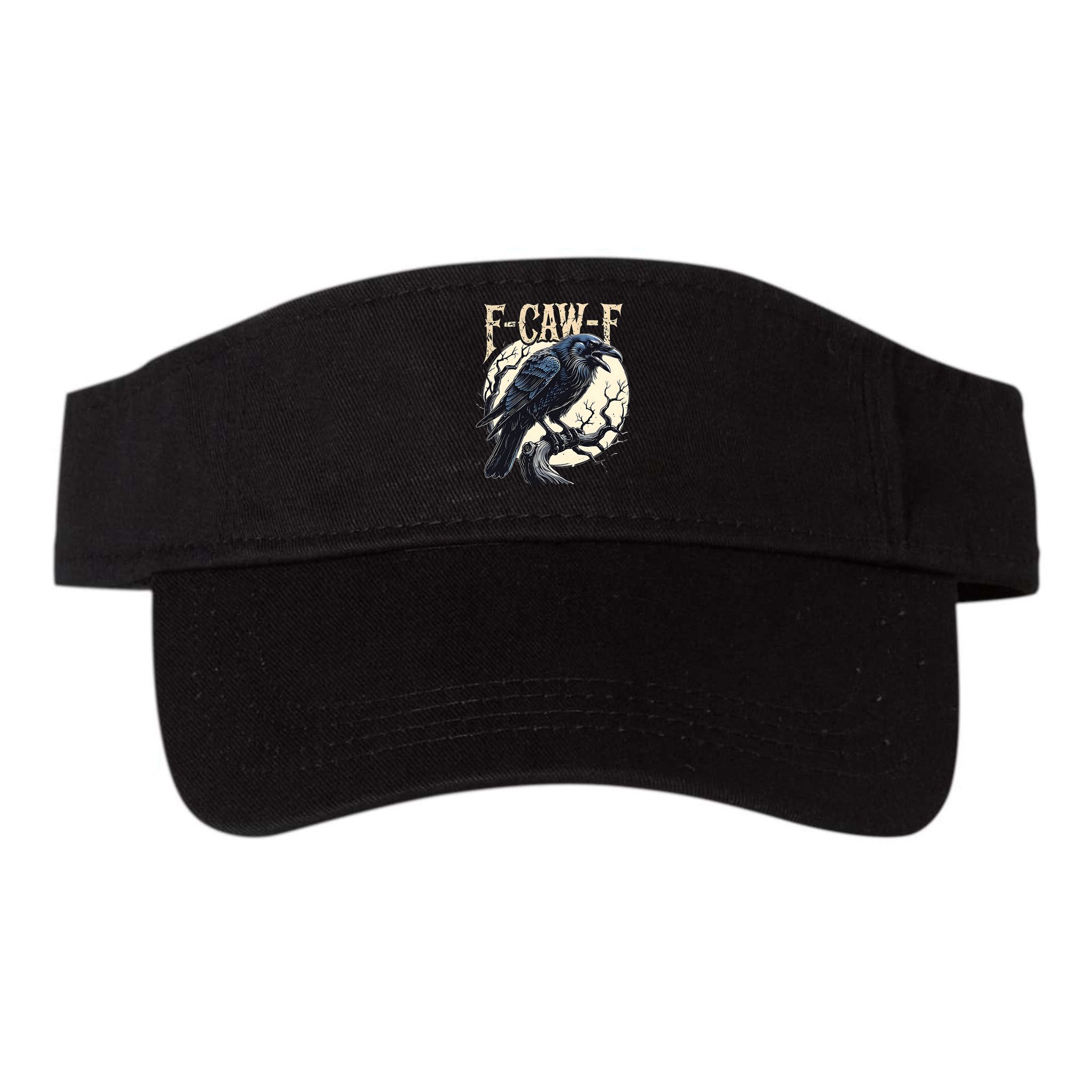 F-CAW-F Raven Funny Crow Pun Retro Gothic Aesthetic  Visor