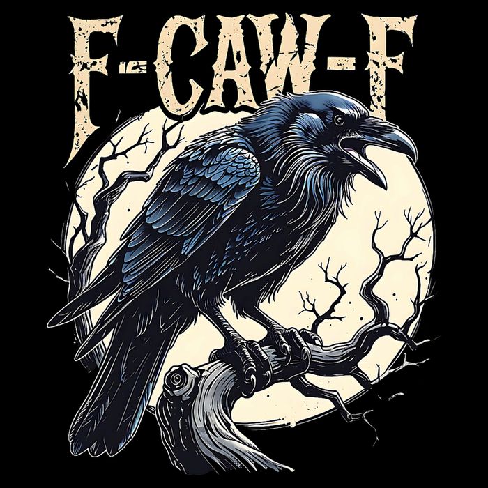 F-CAW-F Raven Funny Crow Pun Retro Gothic Aesthetic  Wool Snapback Cap