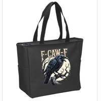F-CAW-F Raven Funny Crow Pun Retro Gothic Aesthetic  Zip Tote Bag
