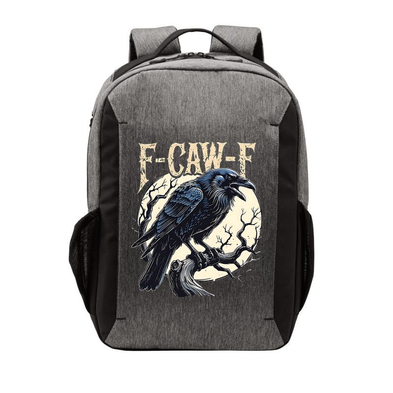 F-CAW-F Raven Funny Crow Pun Retro Gothic Aesthetic  Vector Backpack