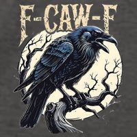 F-CAW-F Raven Funny Crow Pun Retro Gothic Aesthetic  Vector Backpack