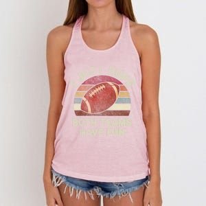 Funny Retro Football Gift I Just Hope Both Teams Have Fun Gift Women's Knotted Racerback Tank