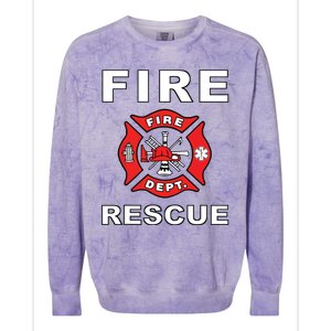 FIRE RESCUE FIRE FIGHTER FIREMAN Colorblast Crewneck Sweatshirt