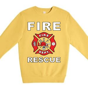 FIRE RESCUE FIRE FIGHTER FIREMAN Premium Crewneck Sweatshirt