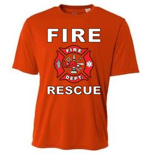 FIRE RESCUE FIRE FIGHTER FIREMAN Cooling Performance Crew T-Shirt