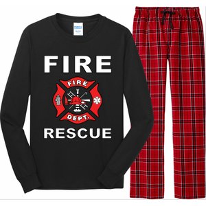 FIRE RESCUE FIRE FIGHTER FIREMAN Long Sleeve Pajama Set