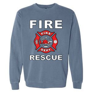 FIRE RESCUE FIRE FIGHTER FIREMAN Garment-Dyed Sweatshirt