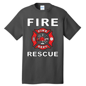 FIRE RESCUE FIRE FIGHTER FIREMAN Tall T-Shirt