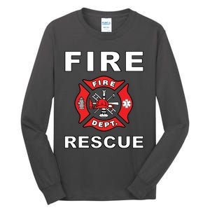 FIRE RESCUE FIRE FIGHTER FIREMAN Tall Long Sleeve T-Shirt