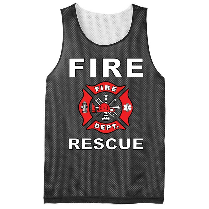 FIRE RESCUE FIRE FIGHTER FIREMAN Mesh Reversible Basketball Jersey Tank