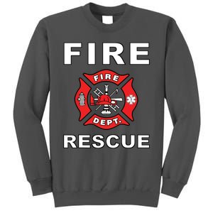 FIRE RESCUE FIRE FIGHTER FIREMAN Tall Sweatshirt