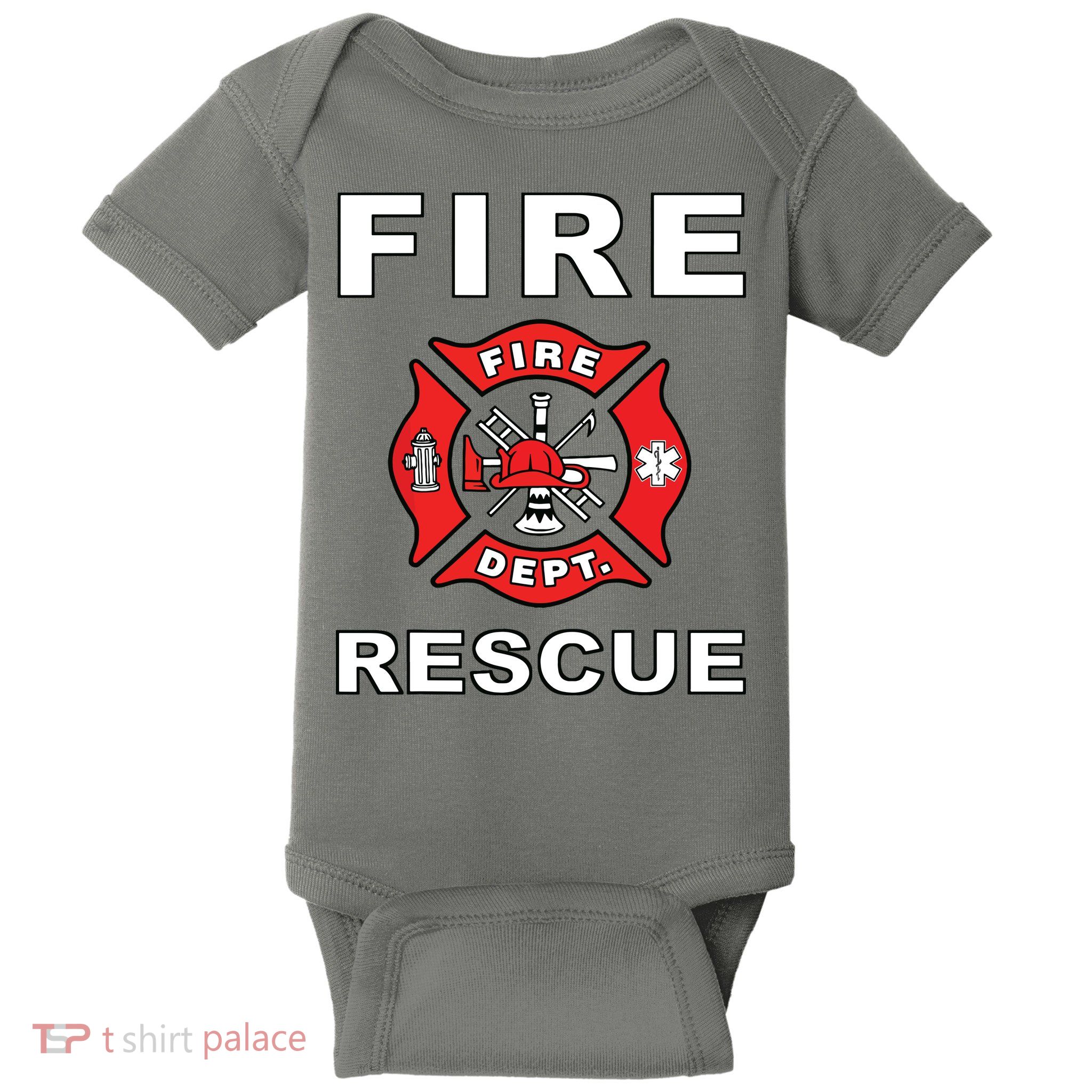 FIRE RESCUE FIRE FIGHTER FIREMAN Baby Bodysuit
