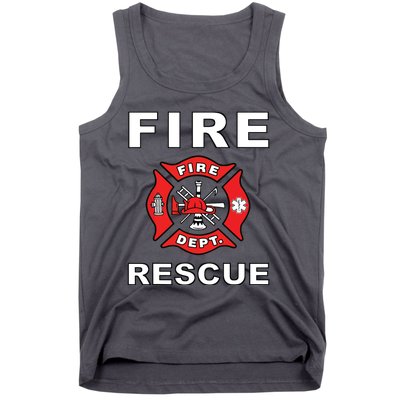 FIRE RESCUE FIRE FIGHTER FIREMAN Tank Top