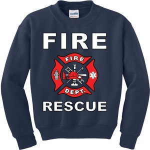 FIRE RESCUE FIRE FIGHTER FIREMAN Kids Sweatshirt