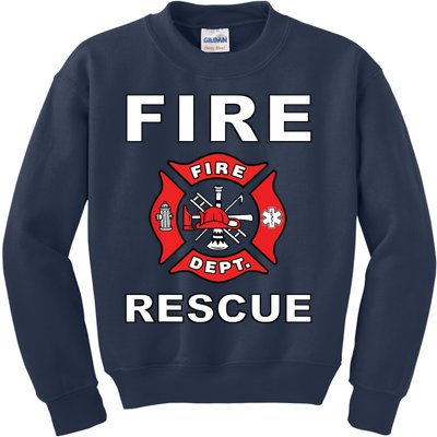 FIRE RESCUE FIRE FIGHTER FIREMAN Kids Sweatshirt