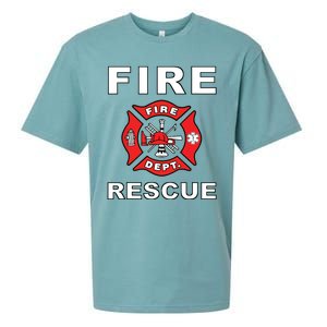 FIRE RESCUE FIRE FIGHTER FIREMAN Sueded Cloud Jersey T-Shirt