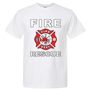 FIRE RESCUE FIRE FIGHTER FIREMAN Garment-Dyed Heavyweight T-Shirt