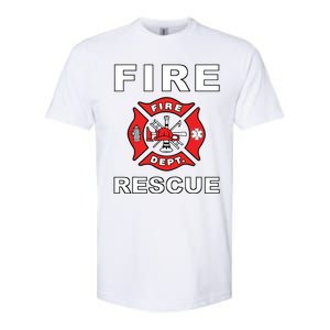 FIRE RESCUE FIRE FIGHTER FIREMAN Softstyle CVC T-Shirt