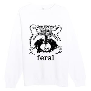 Feral Raccoon Premium Crewneck Sweatshirt