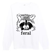 Feral Raccoon Premium Crewneck Sweatshirt