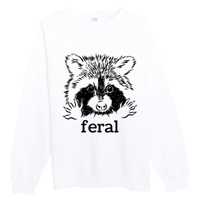 Feral Raccoon Premium Crewneck Sweatshirt