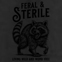 Feral Raccoon Funny Hysterectomy Recovery Present  7 Panel Mesh Trucker Snapback Hat