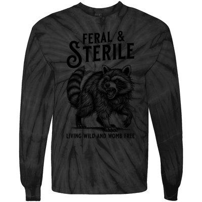 Feral Raccoon Funny Hysterectomy Recovery Present  Tie-Dye Long Sleeve Shirt