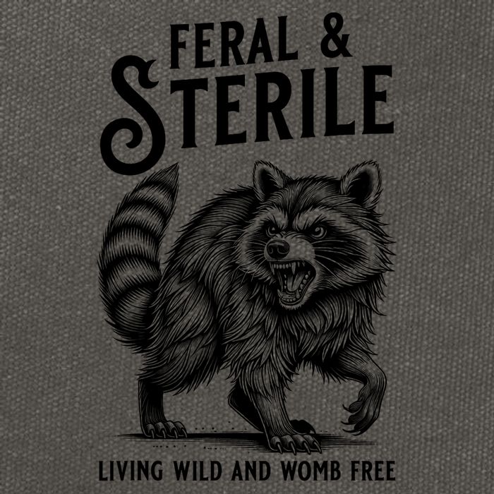Feral Raccoon Funny Hysterectomy Recovery Present  Cotton Canvas Backpack