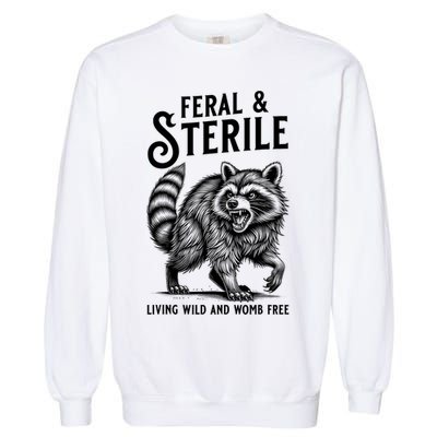 Feral Raccoon Funny Hysterectomy Recovery Present  Garment-Dyed Sweatshirt