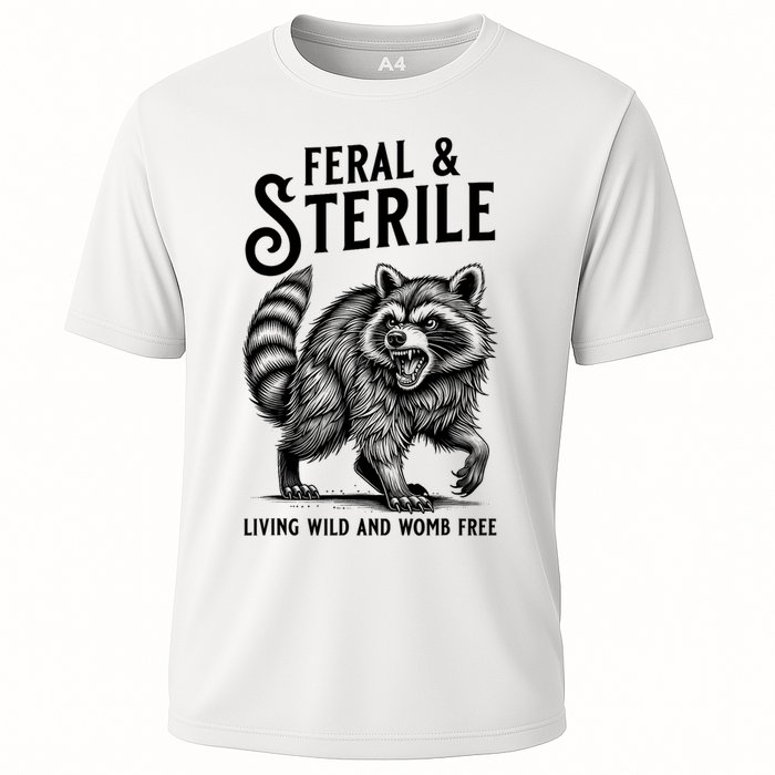 Feral Raccoon Funny Hysterectomy Recovery Present  Cooling Performance Crew T-Shirt