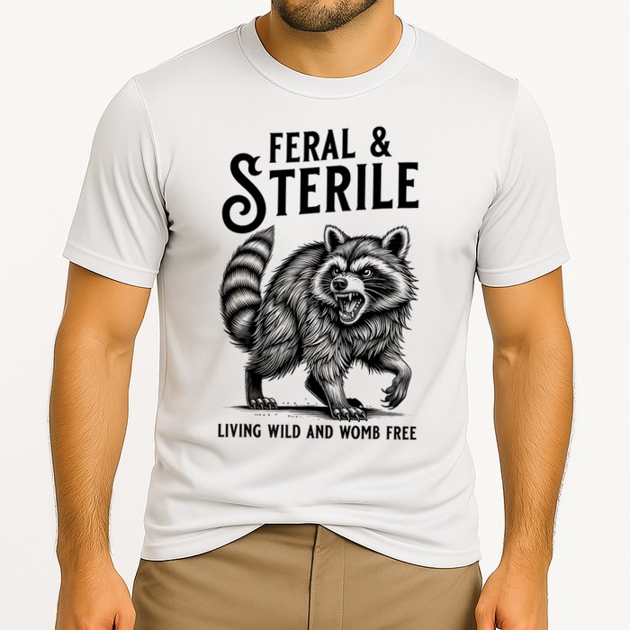 Feral Raccoon Funny Hysterectomy Recovery Present  Cooling Performance Crew T-Shirt