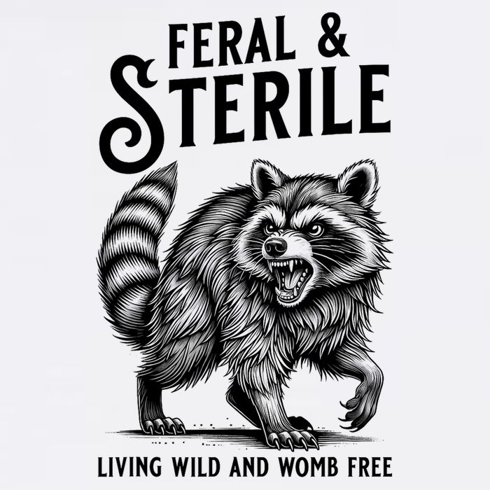 Feral Raccoon Funny Hysterectomy Recovery Present  Cooling Performance Crew T-Shirt