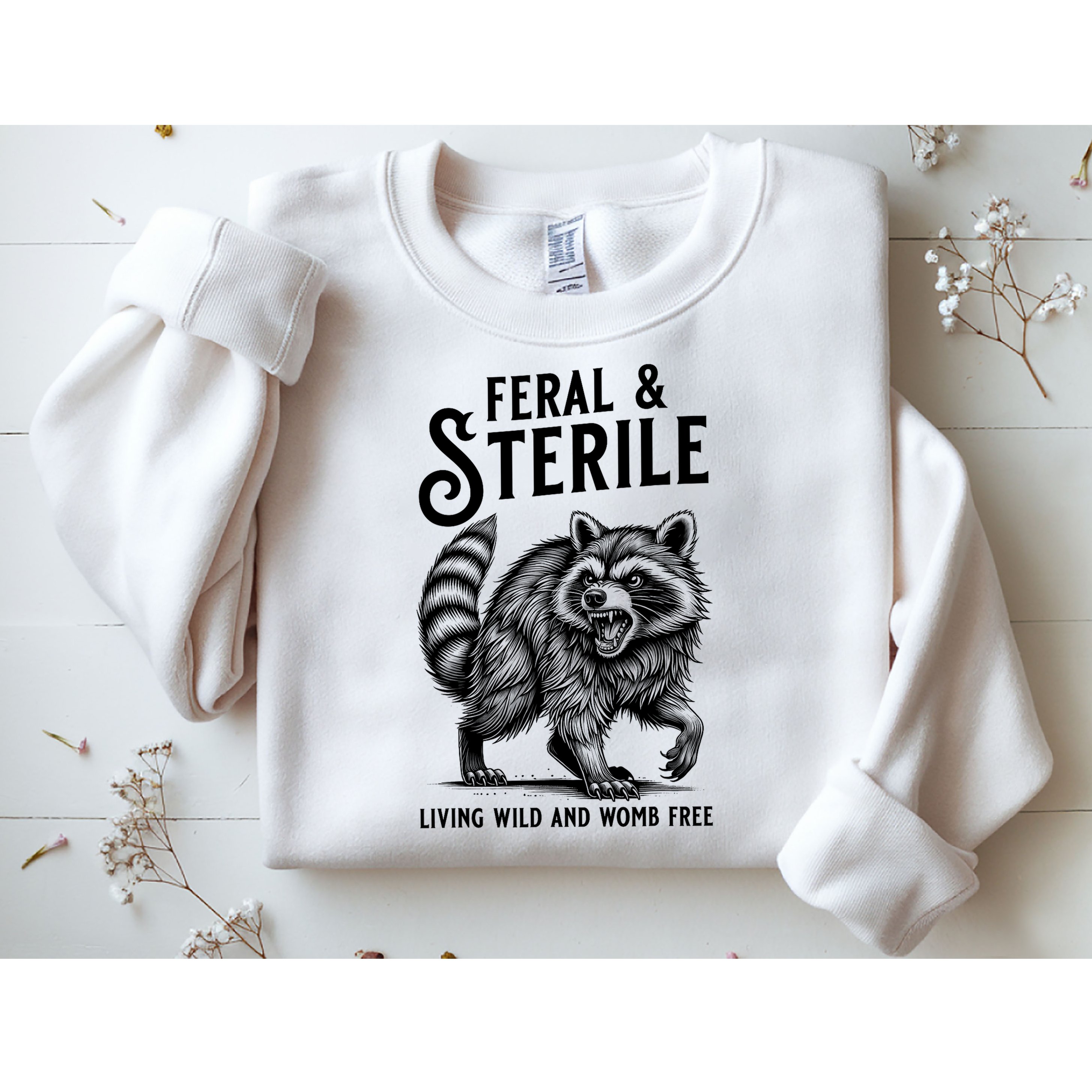 Feral Raccoon Funny Hysterectomy Recovery Present  Sweatshirt