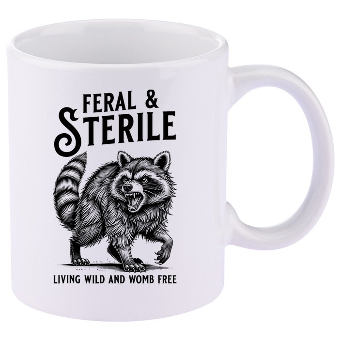 Feral Raccoon Funny Hysterectomy Recovery Present  11oz C Handle Ceramic Mug