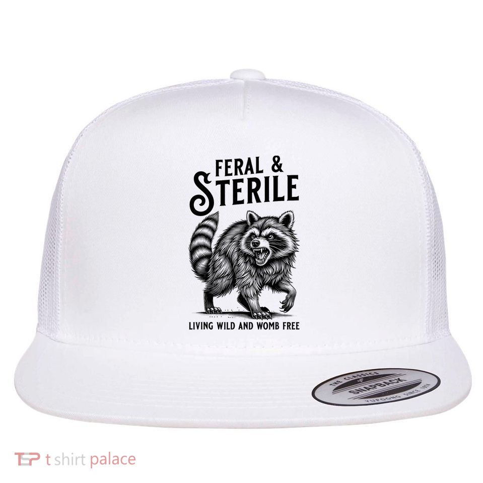 Feral Raccoon Funny Hysterectomy Recovery Present  Flatbill Hat