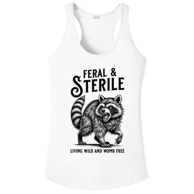 Feral Raccoon Funny Hysterectomy Recovery Present  Ladies PosiCharge Competitor Racerback Tank