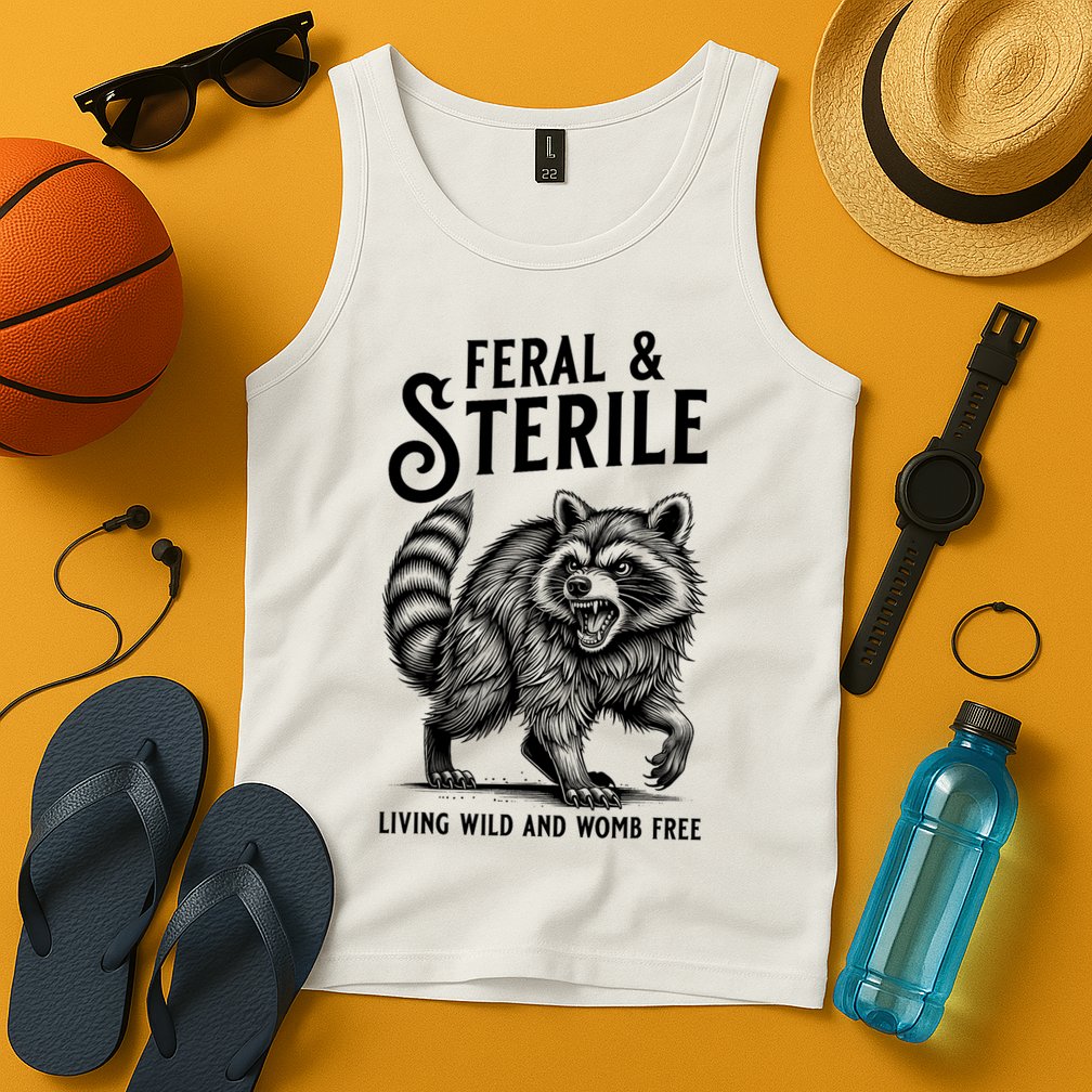 Feral Raccoon Funny Hysterectomy Recovery Present  Tank Top
