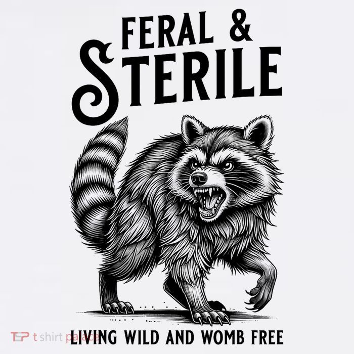 Feral Raccoon Funny Hysterectomy Recovery Present  Women's V-Neck T-Shirt