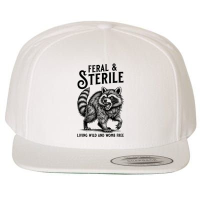 Feral Raccoon Funny Hysterectomy Recovery Present  Wool Snapback Cap