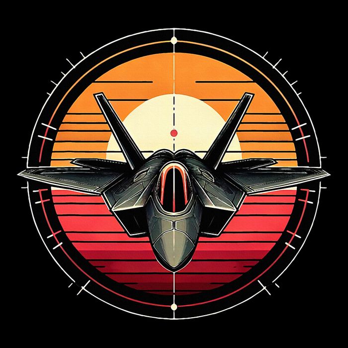 F22 Raptor Fighter Jet Silhouette Sunset Military Aviation Doggie Tank