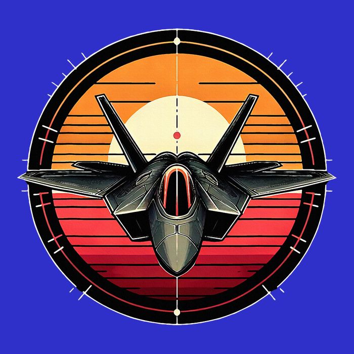 F22 Raptor Fighter Jet Silhouette Sunset Military Aviation Button