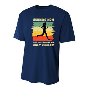 Funny Running For Wo Mom Marathon Runner Coach Marathoner Youth Performance Sprint T-Shirt