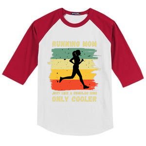 Funny Running For Wo Mom Marathon Runner Coach Marathoner Kids Colorblock Raglan Jersey