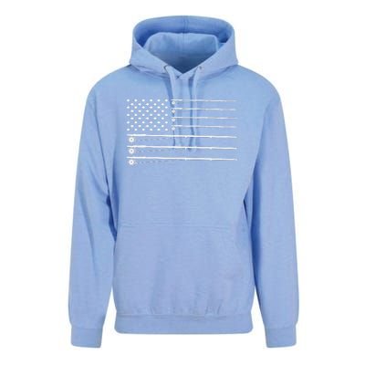 Fly Rod Fishing American Flag Unisex Surf Hoodie