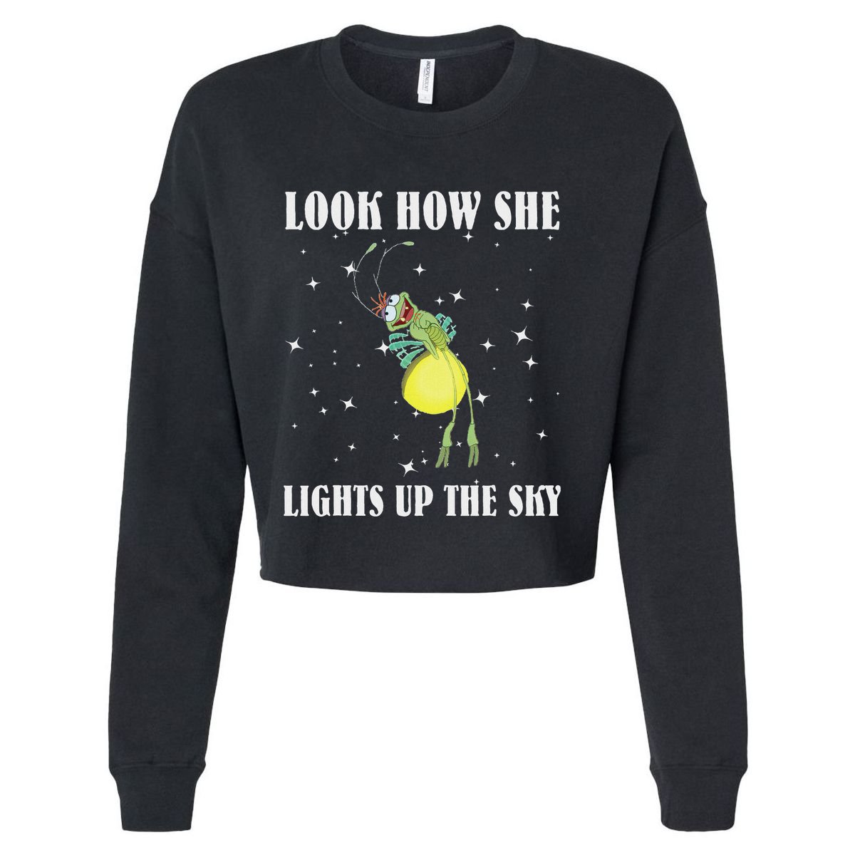 Firefly Ray Firefly Princess And The Frog Funny Meme Ltsp Cropped Pullover Crew