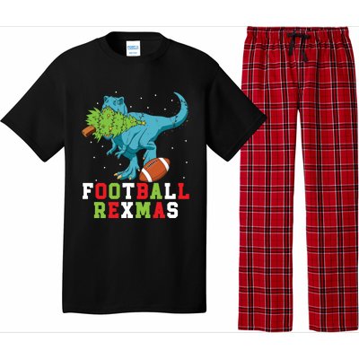 Football Rexmas Football Player Merry Xmas Christmas Day Funny Gift Pajama Set